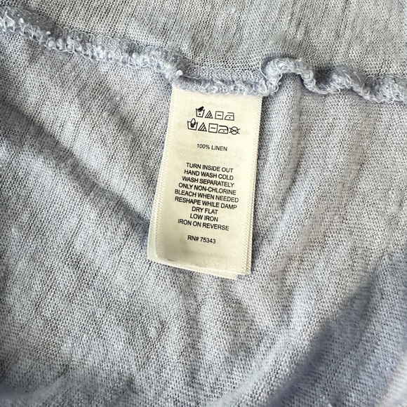 Joie Women’s 100% Linen Drop Shoulder Tee Top in Pastel Blue Sz Medium - Picture 10 of 11